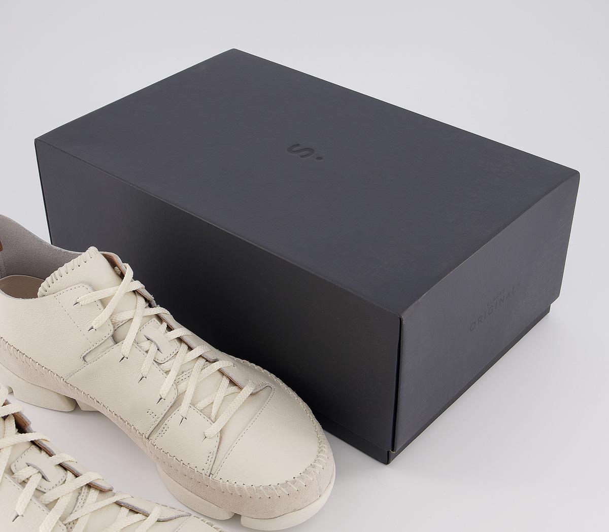 Clarks Originals Trigenic Flex Trainers White Leather Men's