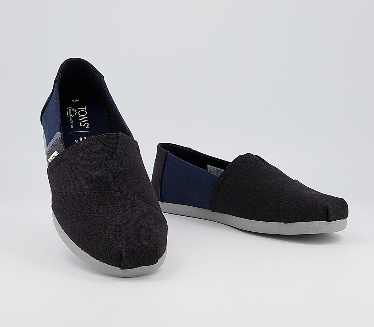 TOMS Toms Classic Alpargata Espadrilles Black Navy - Men's Casual Shoes