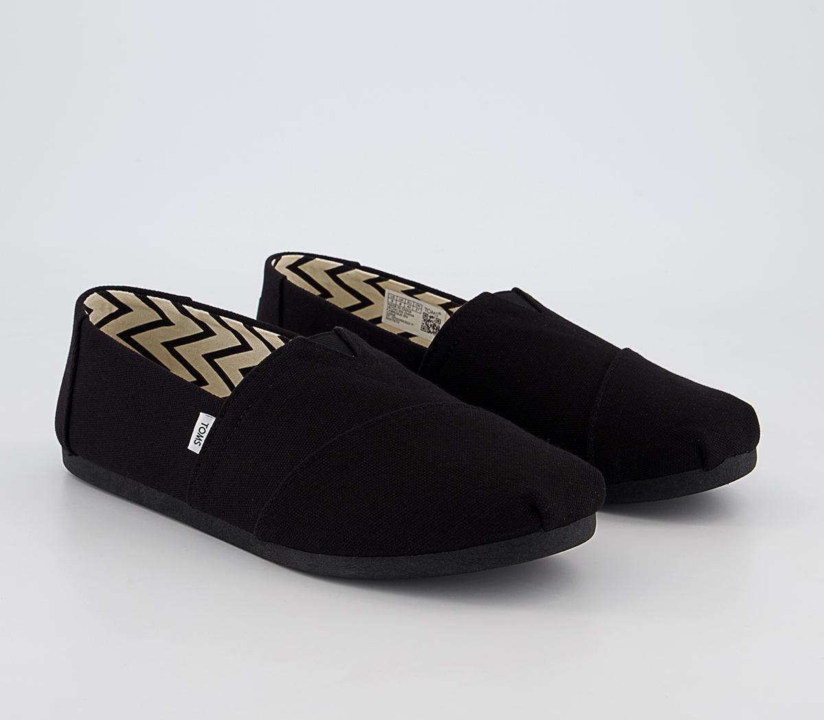 TOMS Toms Classic Alpargata Slip Ons Black - Men's Casual Shoes