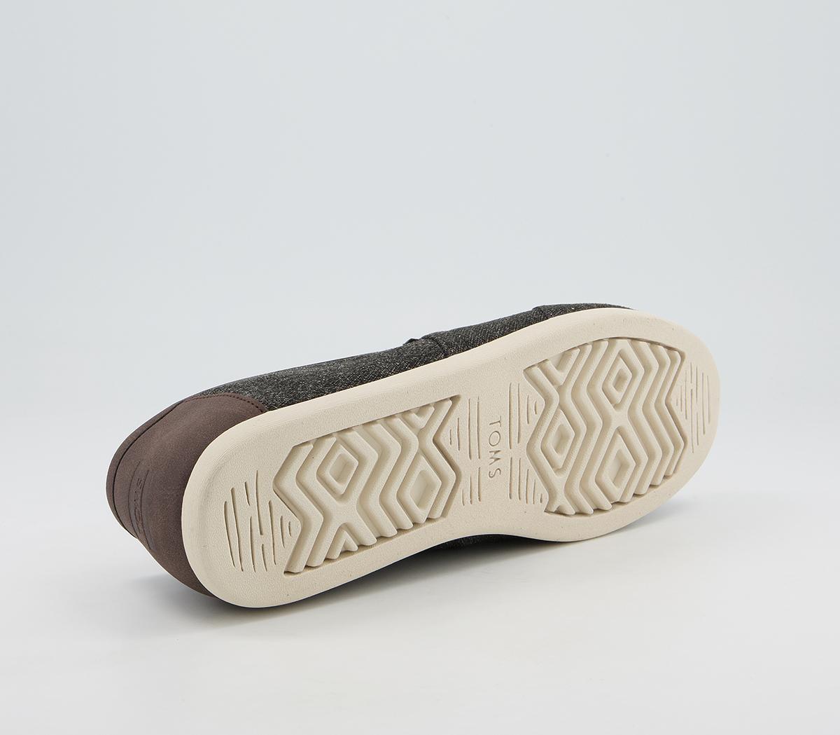TOMS Toms Classic Alpargata Espadrilles TOMS Toms Classic Alpargata Espadrilles Charcoal Herringbone