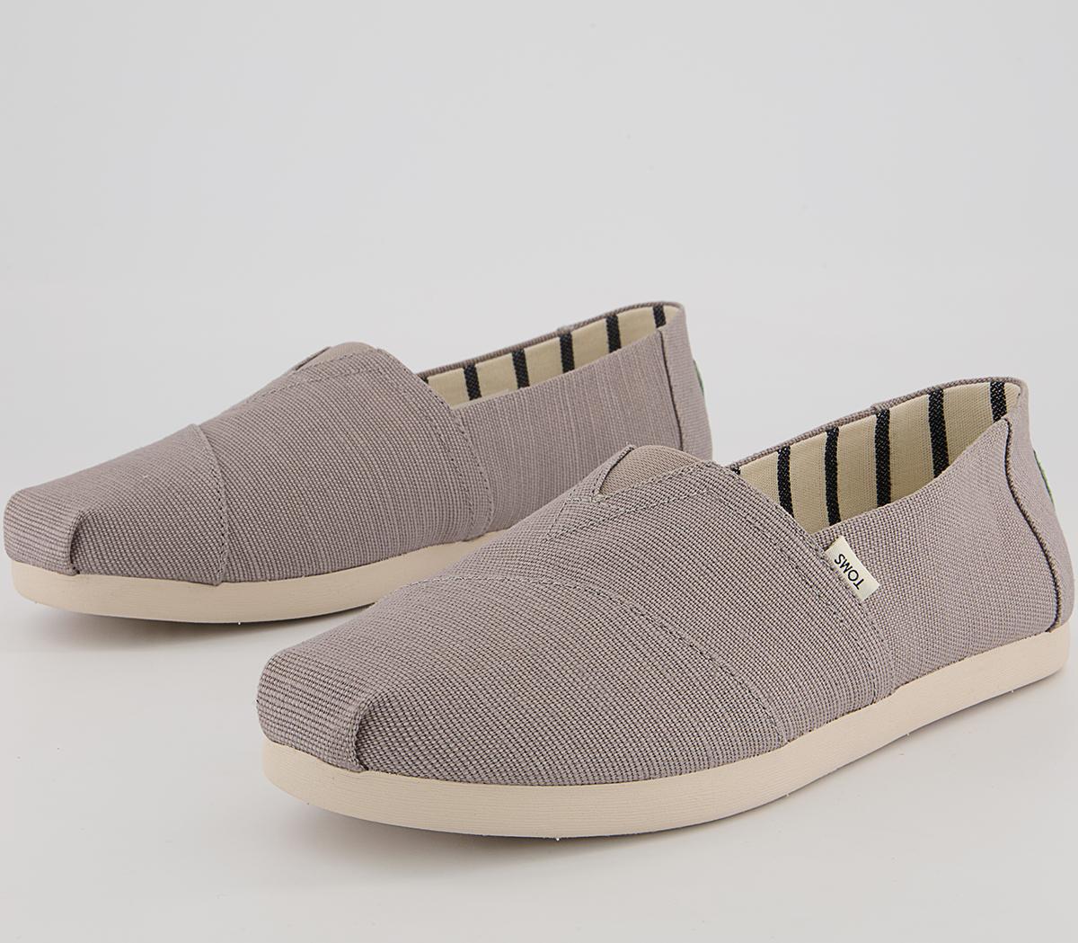 TOMS Toms Classic Alpargata Slip Ons TOMS Toms Classic Alpargata Slip Ons Morning Dove Heritage Canvas