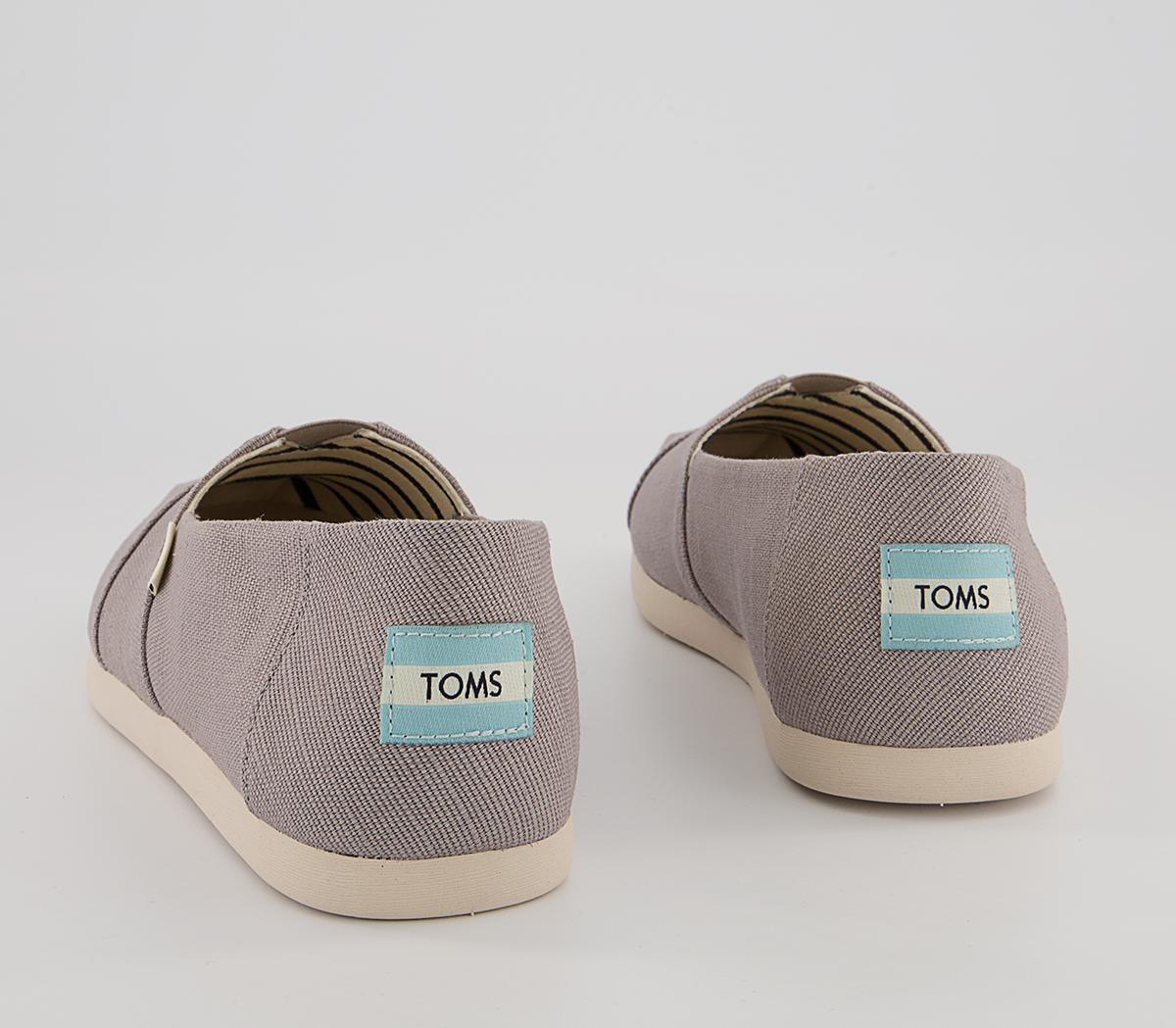 TOMS Toms Classic Alpargata Slip Ons TOMS Toms Classic Alpargata Slip Ons Morning Dove Heritage Canvas