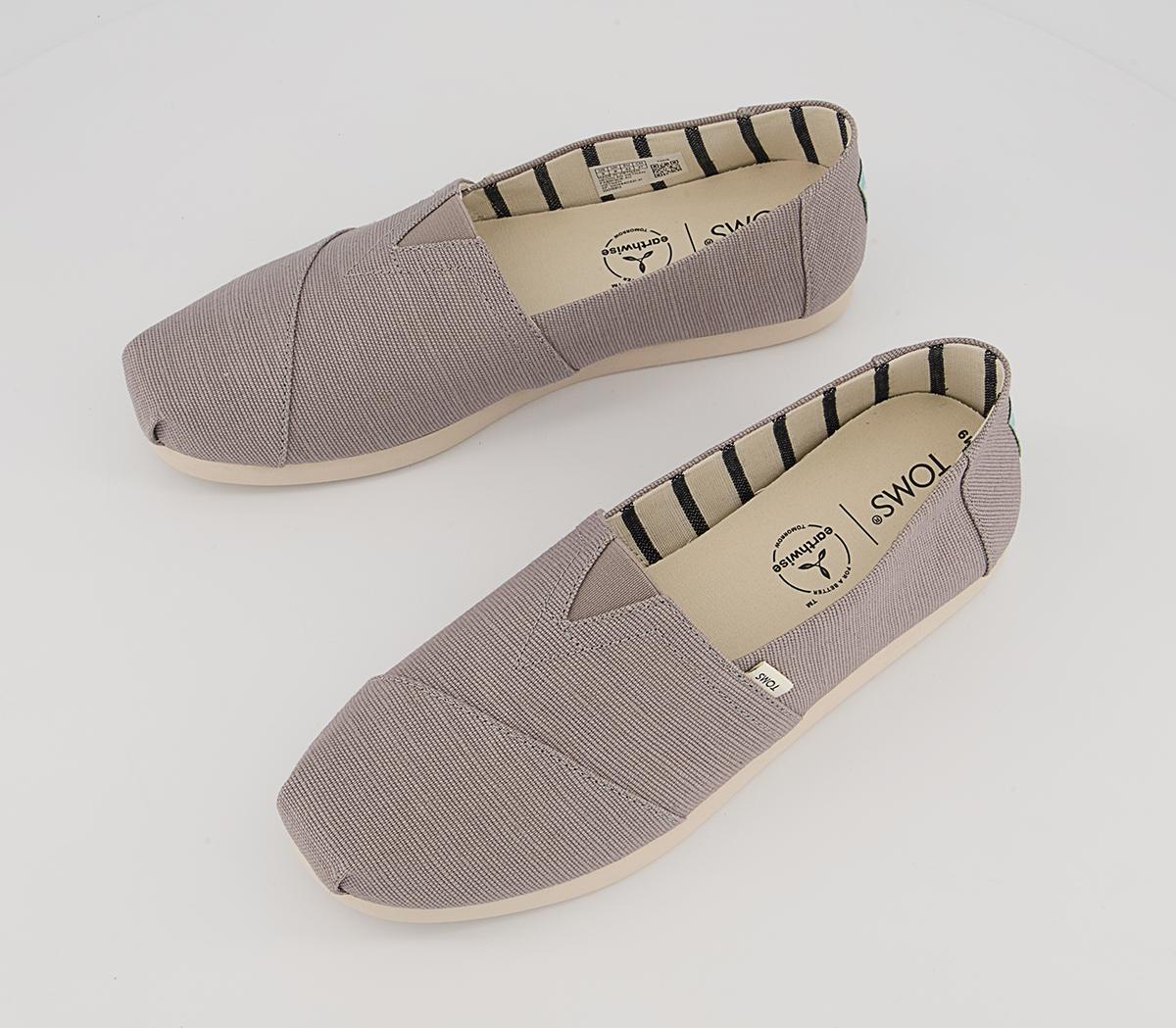 TOMS Toms Classic Alpargata Slip Ons TOMS Toms Classic Alpargata Slip Ons Morning Dove Heritage Canvas