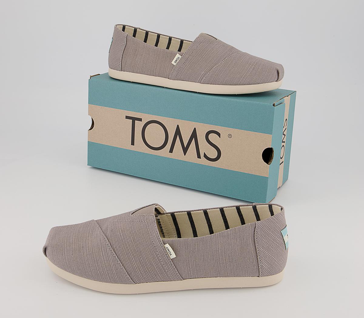 TOMS Toms Classic Alpargata Slip Ons TOMS Toms Classic Alpargata Slip Ons Morning Dove Heritage Canvas