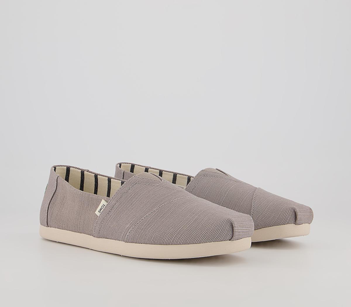 TOMS Toms Classic Alpargata Slip Ons TOMS Toms Classic Alpargata Slip Ons Morning Dove Heritage Canvas