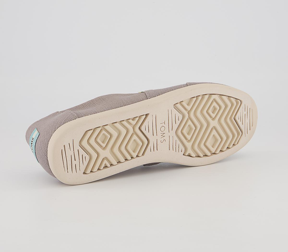 TOMS Toms Classic Alpargata Slip Ons TOMS Toms Classic Alpargata Slip Ons Morning Dove Heritage Canvas