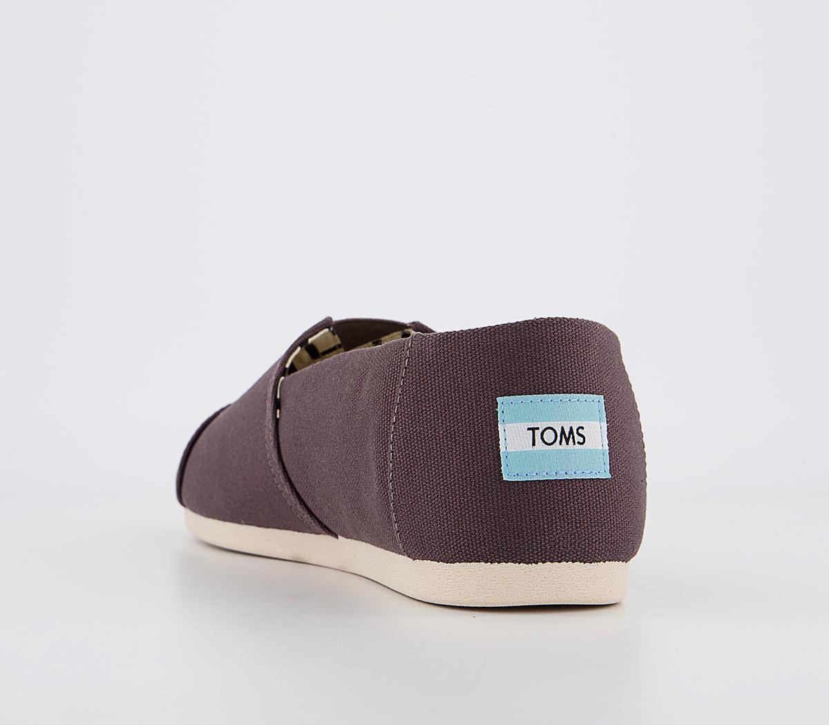 TOMS Toms Classic Alpargata Slip Ons Ash Recycled Cotton Canvas Men #39 s