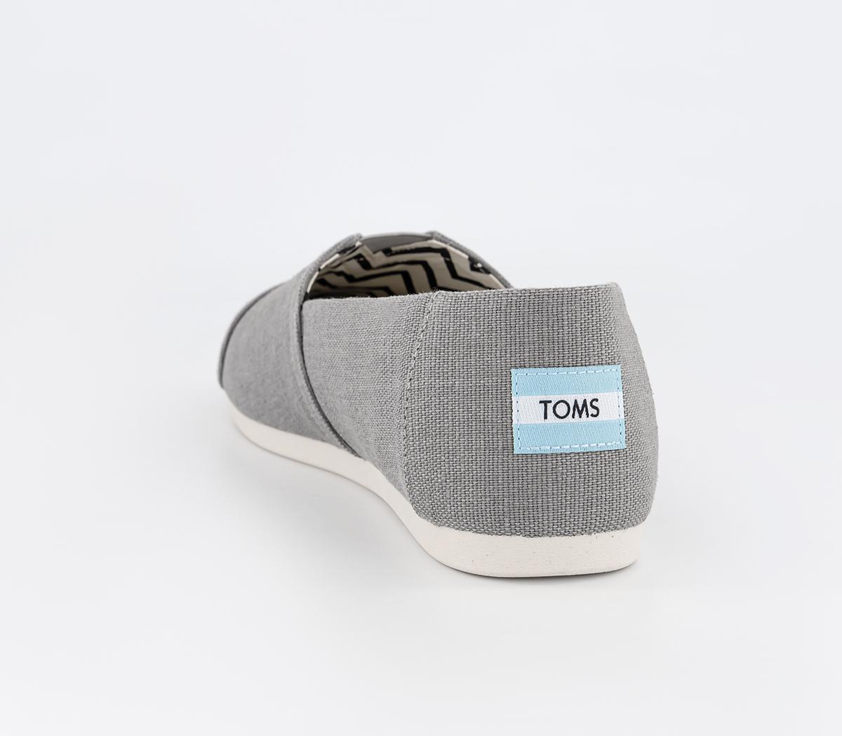 TOMS Toms Classic Alpargata Slip Ons TOMS Toms Classic Alpargata Slip Ons Cement Heritage Canvas