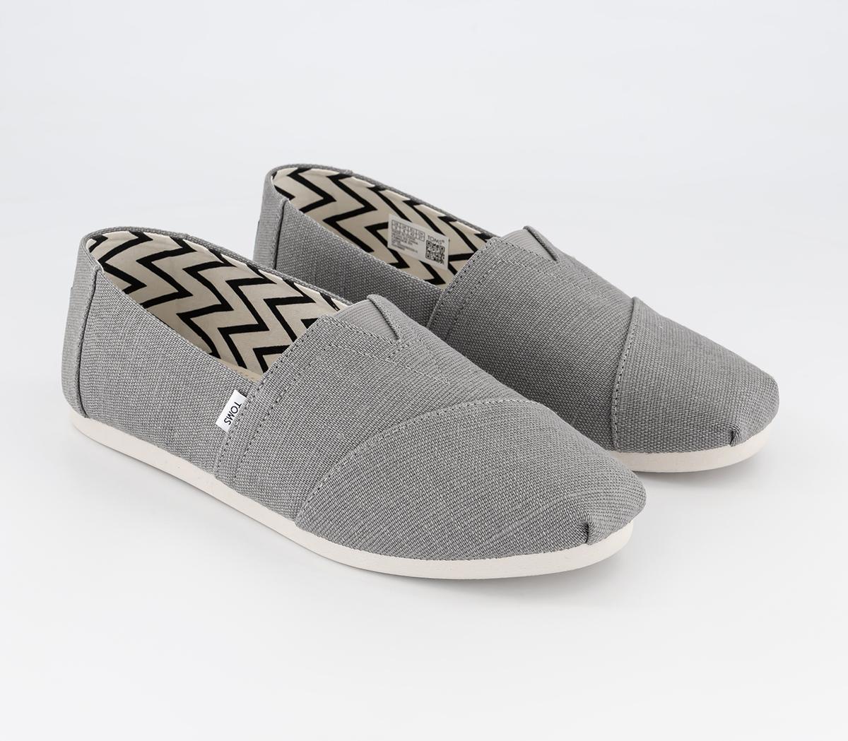 TOMSToms Classic Alpargata Slip Ons Cement Heritage Canvas