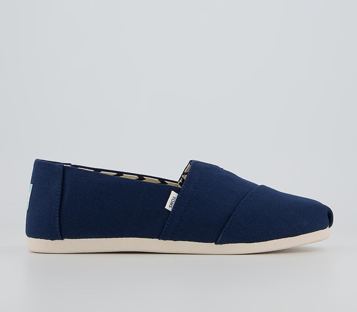 TOMSToms Classic Alpargata Slip OnsNavy Recycled Cotton Canvas