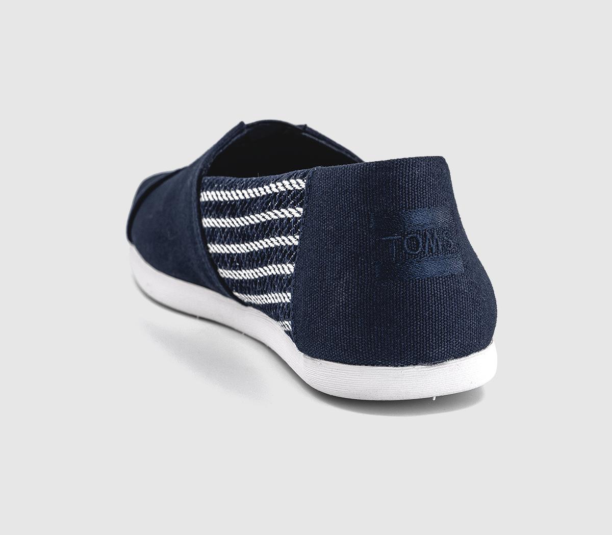 TOMSToms Classic Alpargata Slip OnsNavy Nautical Stripe