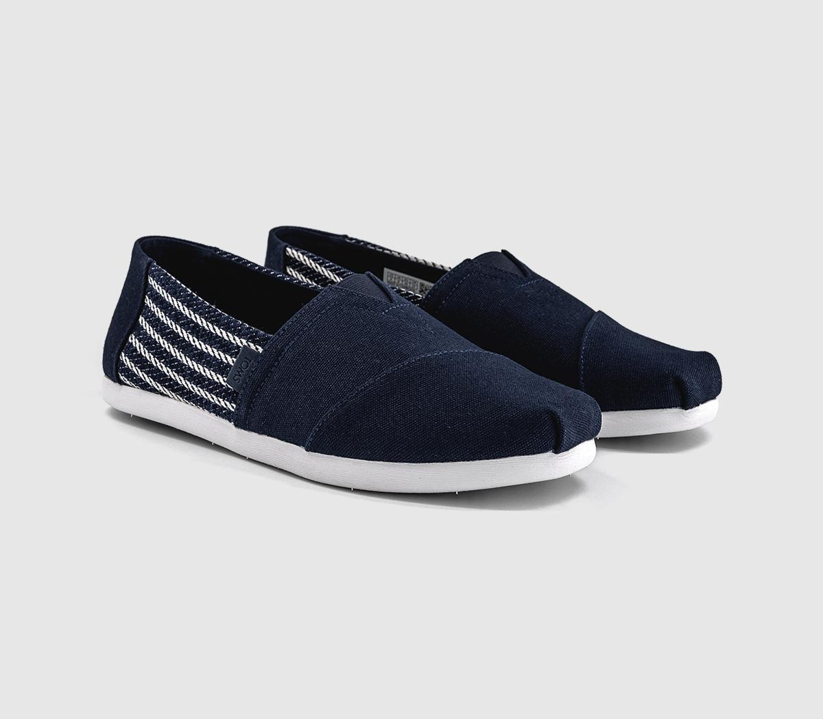 TOMSToms Classic Alpargata Slip OnsNavy Nautical Stripe