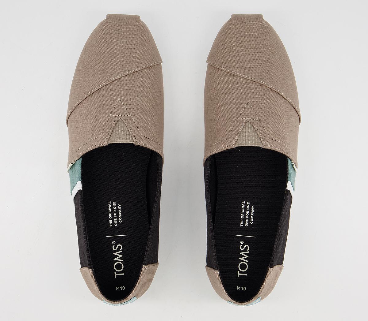 TOMS Toms Classic Alpargata Espadrilles TOMS Toms Classic Alpargata Espadrilles Desert Taupe Color Bloack
