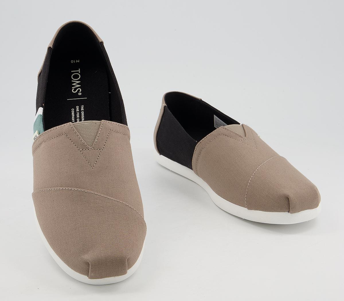 TOMS Toms Classic Alpargata Espadrilles TOMS Toms Classic Alpargata Espadrilles Desert Taupe Color Bloack
