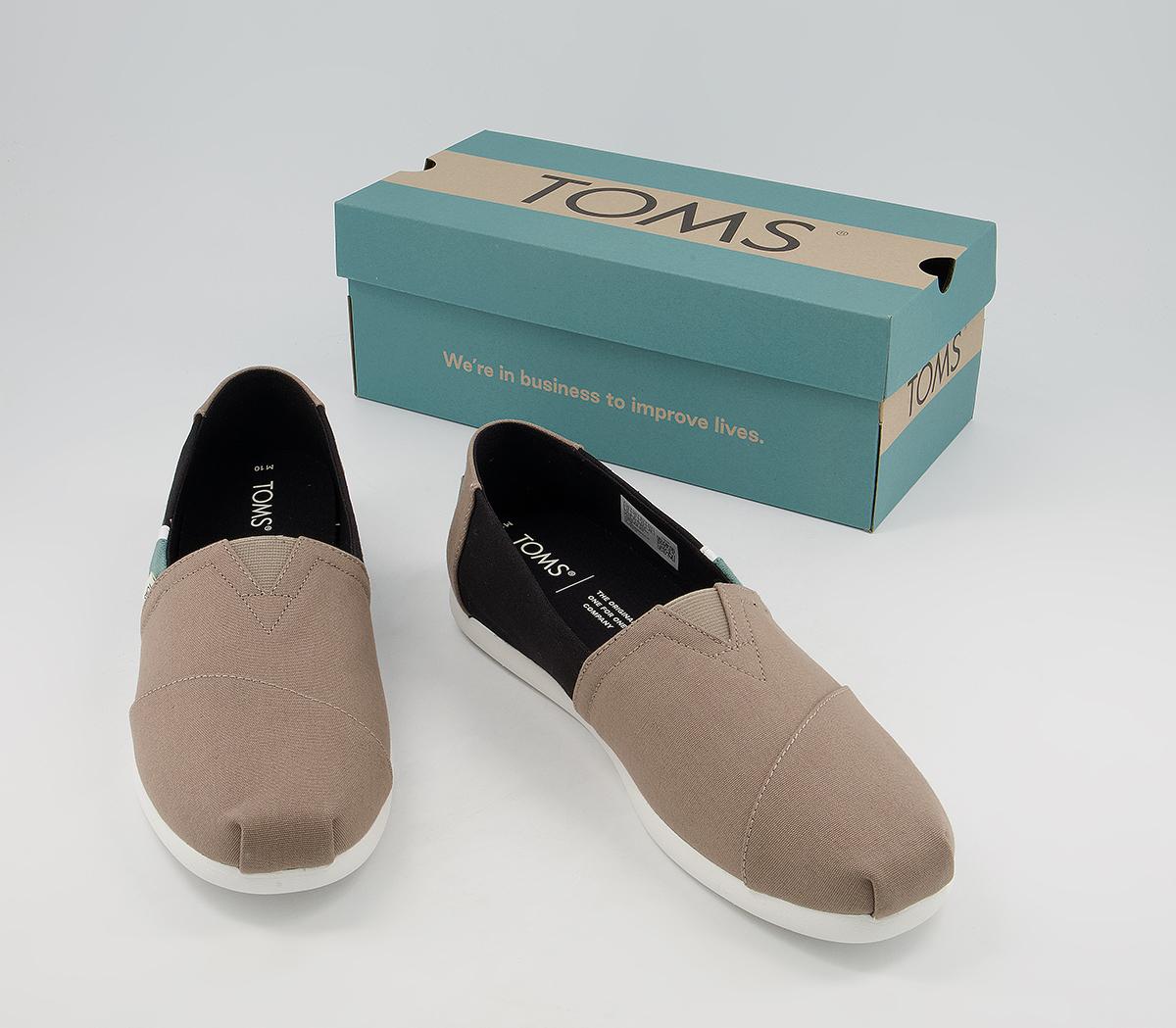 TOMS Toms Classic Alpargata Espadrilles TOMS Toms Classic Alpargata Espadrilles Desert Taupe Color Bloack