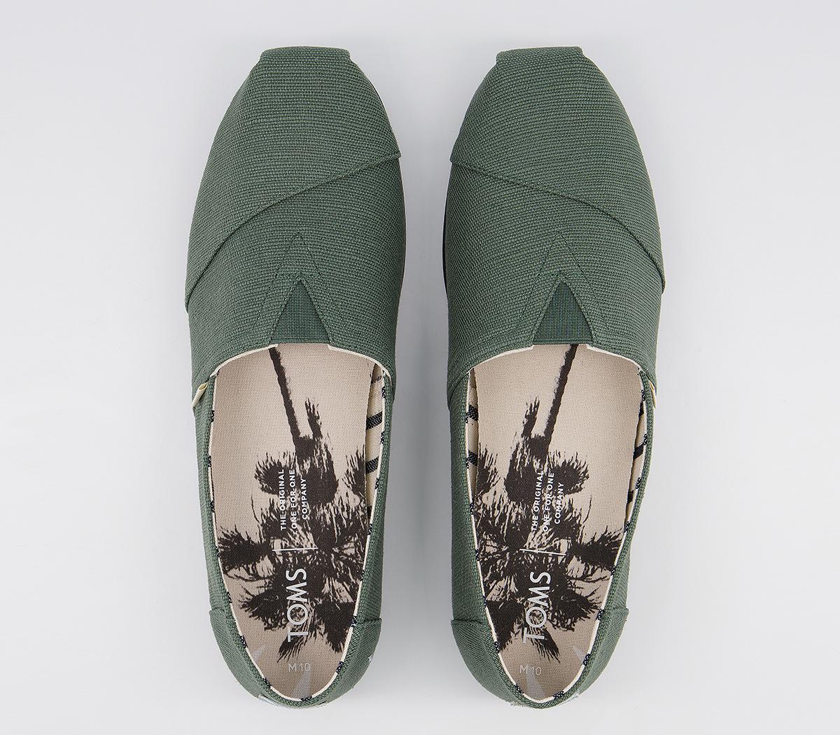 NWOB TOMS Men’s Alpargata Bonsai Green Heritage Canvas Tom main image 4