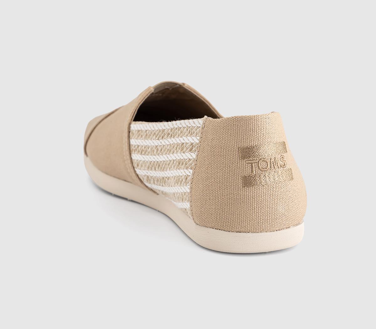 TOMSToms Classic Alpargata Slip OnsOatmeal Nautical Stripe