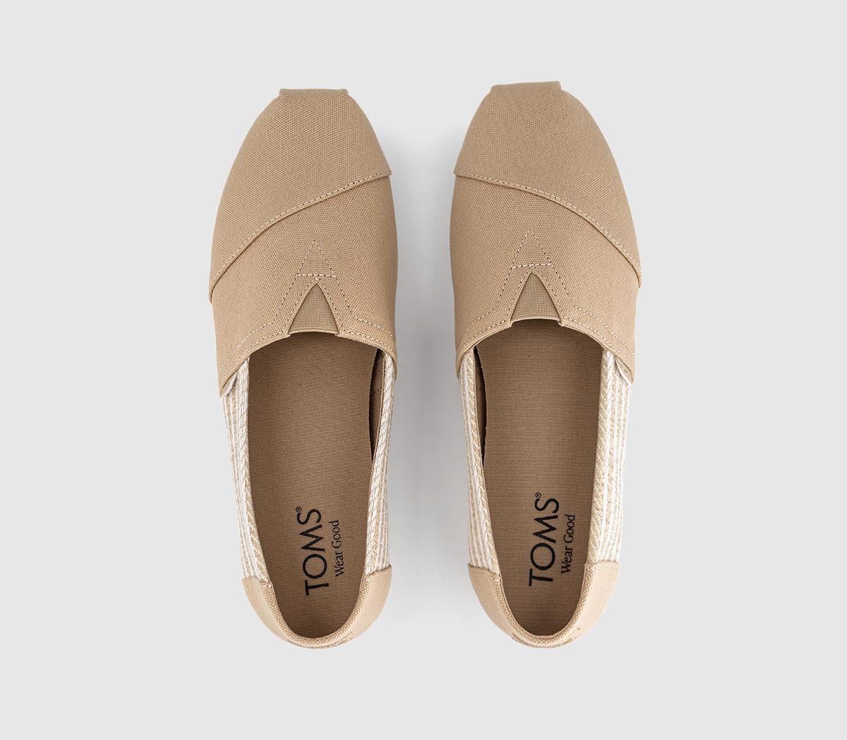 TOMSToms Classic Alpargata Slip OnsOatmeal Nautical Stripe