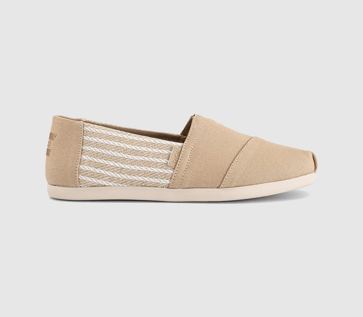 TOMSToms Classic Alpargata Slip OnsOatmeal Nautical Stripe