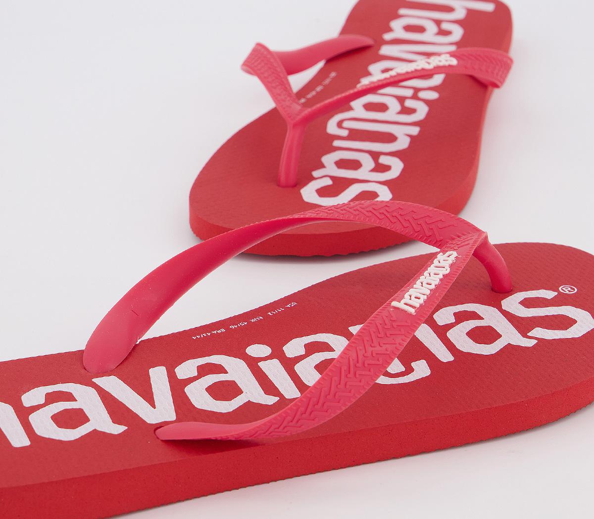 Havaianas Logo Mania Flip Flops Red Men’s Sandals