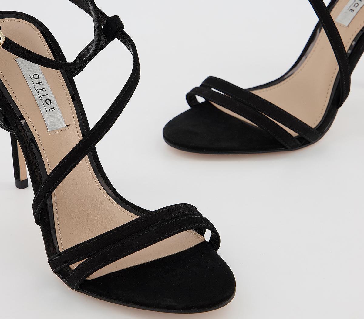 OFFICEHeadgirl Strappy High SandalsBlack Nubuck