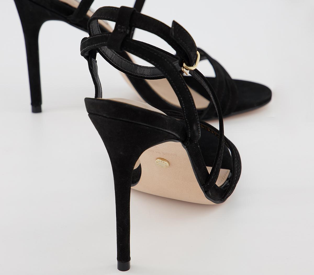 OFFICEHeadgirl Strappy High SandalsBlack Nubuck