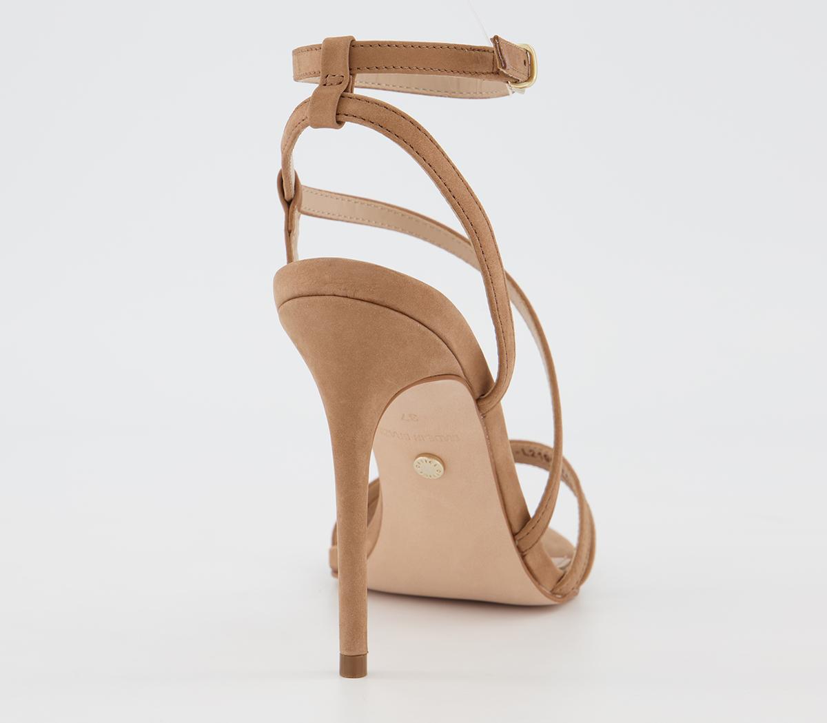 OFFICEHeadgirl Strappy High SandalsBeige Nubuck