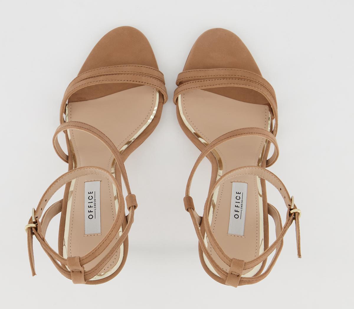 OFFICEHeadgirl Strappy High SandalsBeige Nubuck