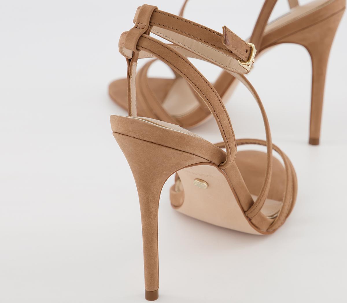 OFFICEHeadgirl Strappy High SandalsBeige Nubuck