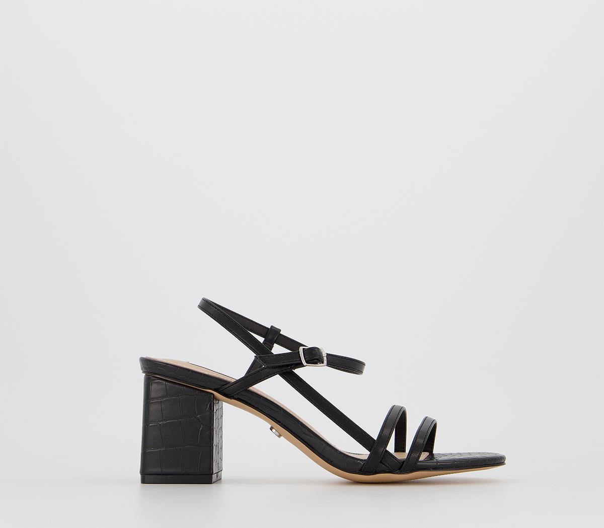 Office black hot sale strappy sandals