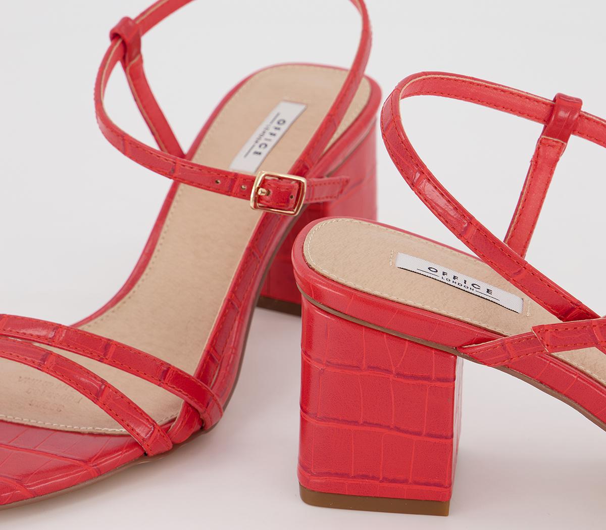 OFFICEMerry- Strappy Block SandalCoral Croc