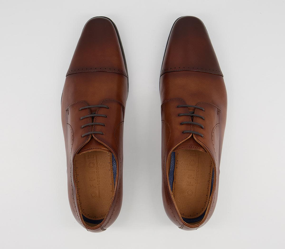 Office Memoir Toe Cap Derby Shoes Office Memoir Toe Cap Derby Shoes Tan Leather