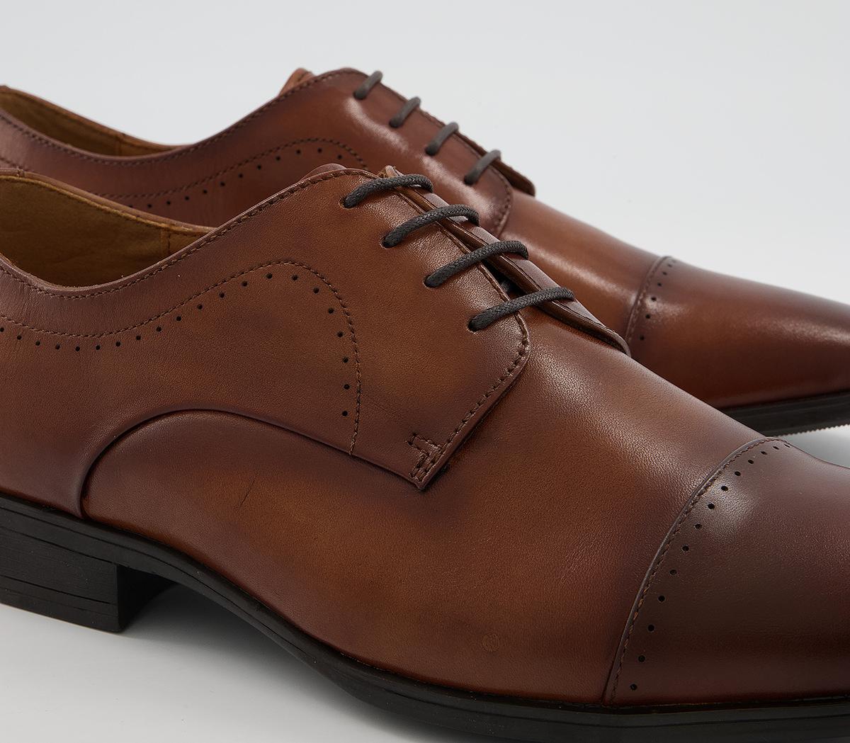 Office Memoir Toe Cap Derby Shoes Office Memoir Toe Cap Derby Shoes Tan Leather