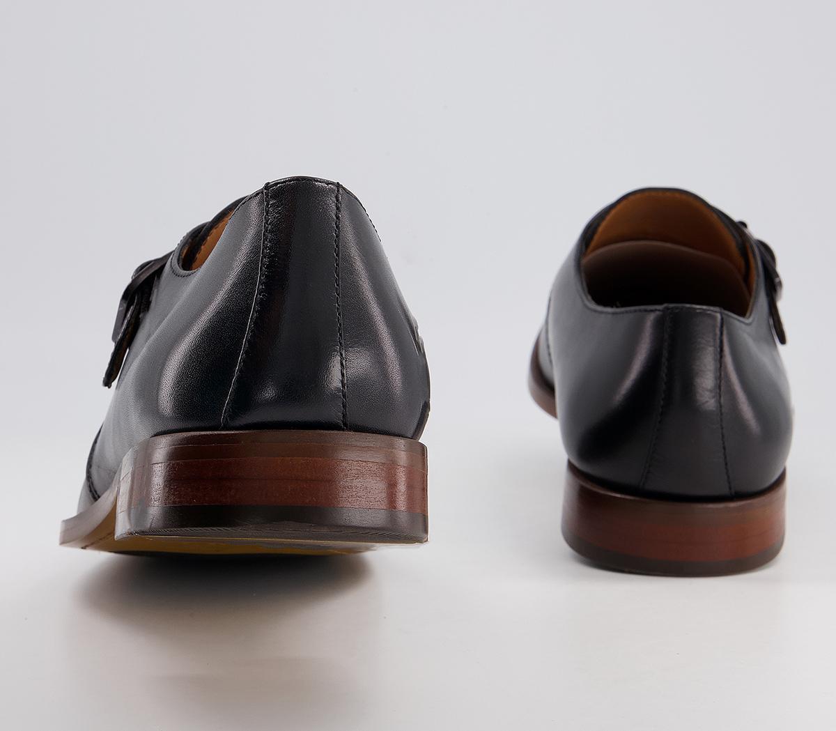 OFFICEMaster Single Strap Monk ShoesBlack Leather