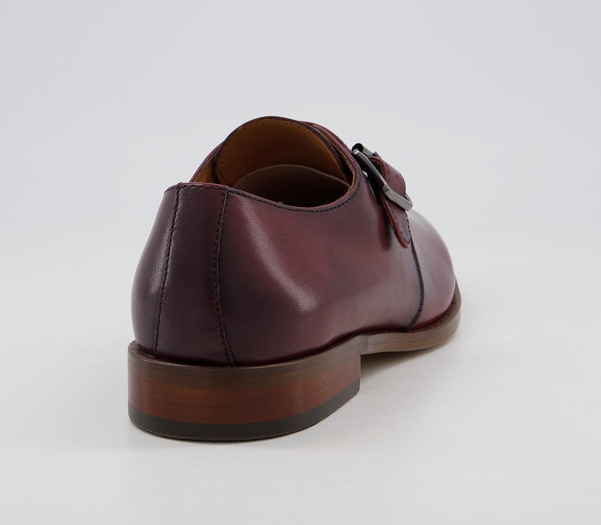 OFFICEMaster Single Strap Monk Shoes OFFICEMaster Single Strap Monk ShoesBurgundy Leather