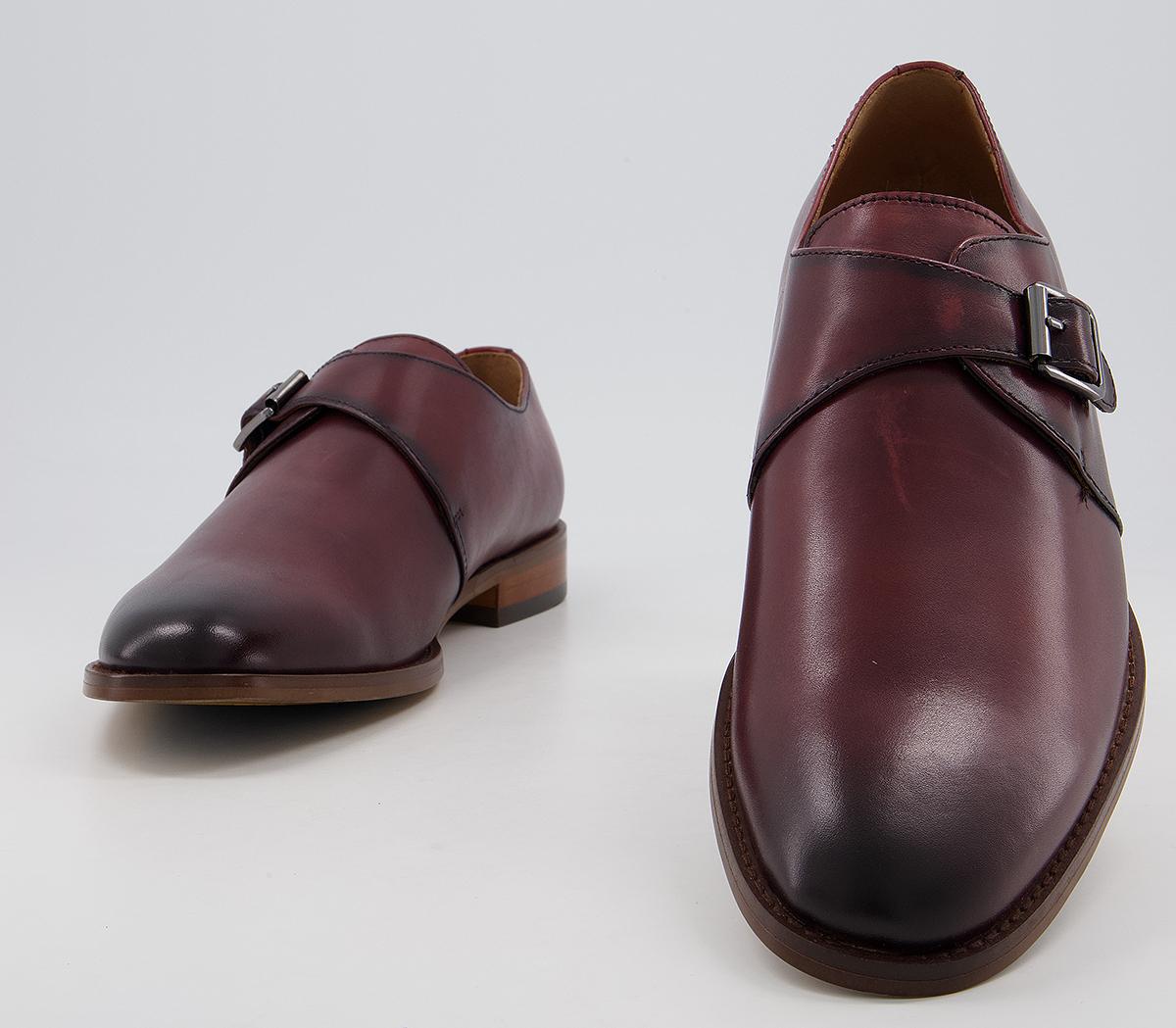 OFFICEMaster Single Strap Monk Shoes OFFICEMaster Single Strap Monk ShoesBurgundy Leather