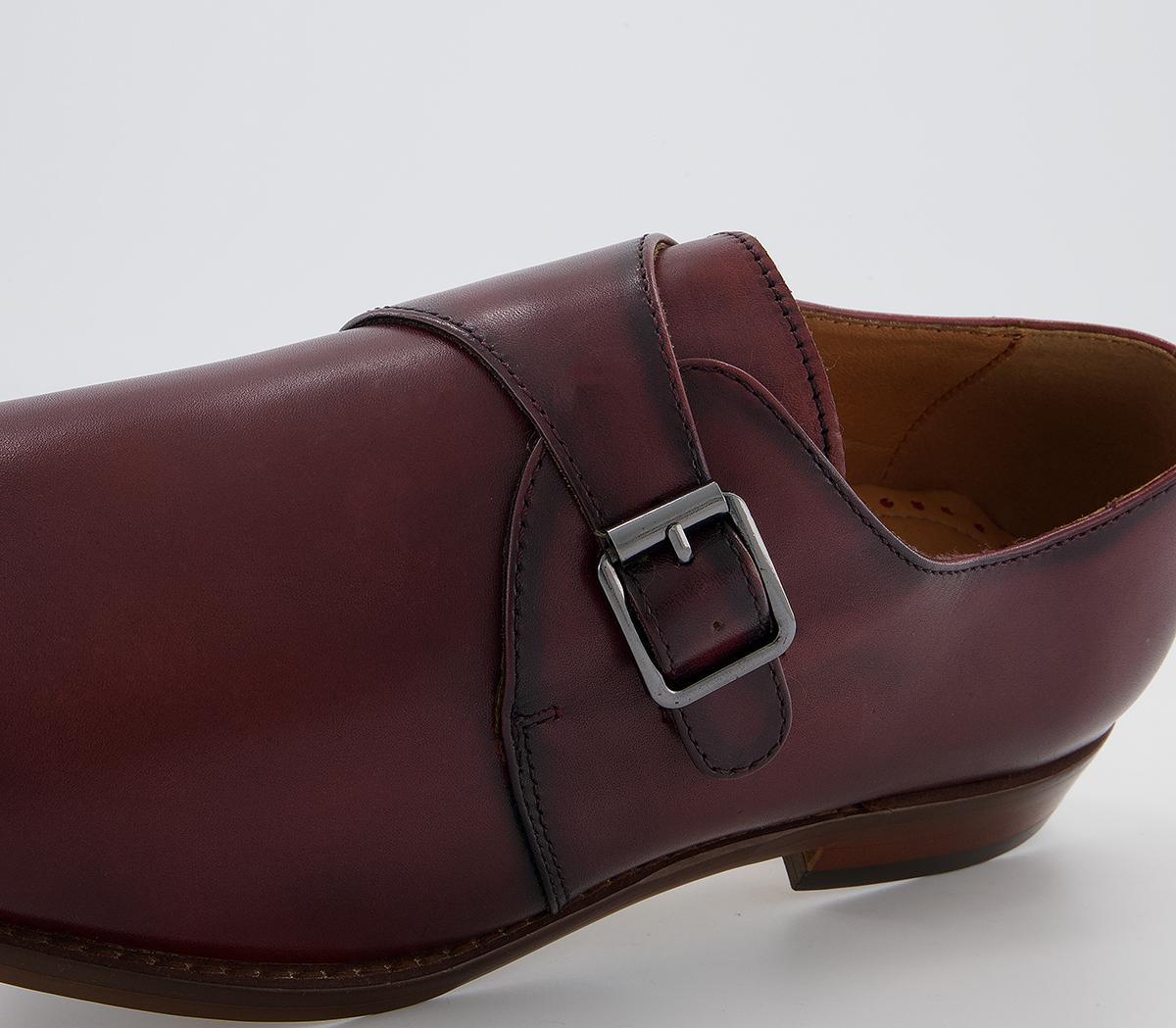 OFFICEMaster Single Strap Monk Shoes OFFICEMaster Single Strap Monk ShoesBurgundy Leather