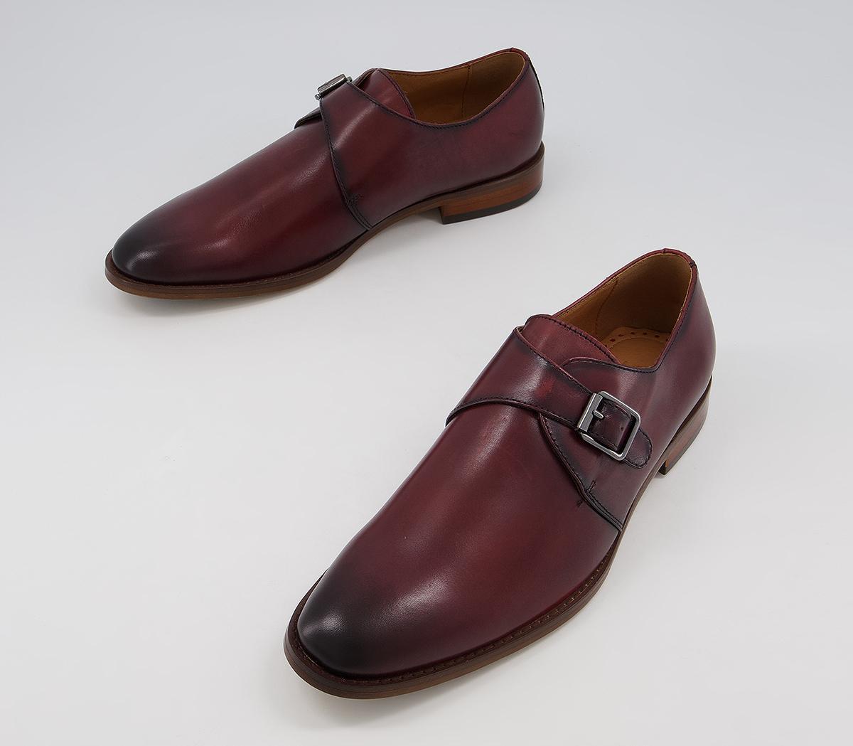 OFFICEMaster Single Strap Monk Shoes OFFICEMaster Single Strap Monk ShoesBurgundy Leather