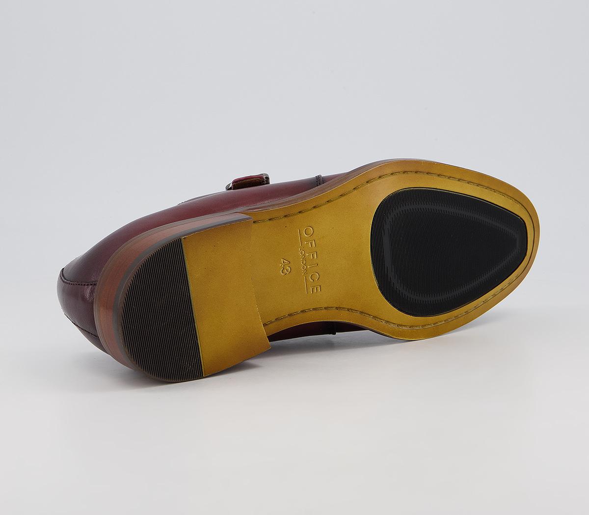 OFFICEMaster Single Strap Monk Shoes OFFICEMaster Single Strap Monk ShoesBurgundy Leather