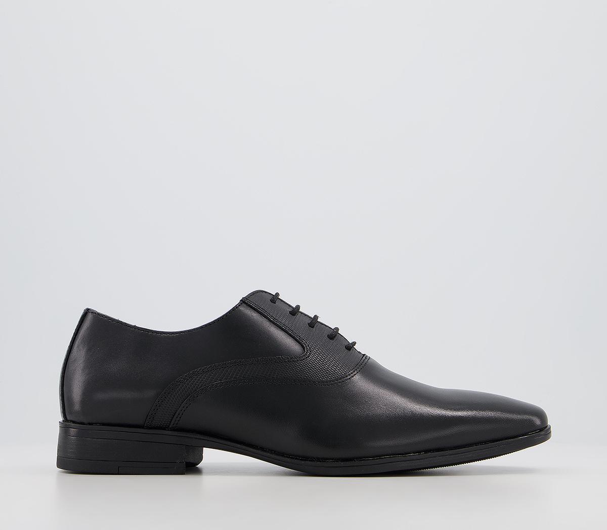 OFFICEManifest Toe Rose Oxford ShoesBlack Leather