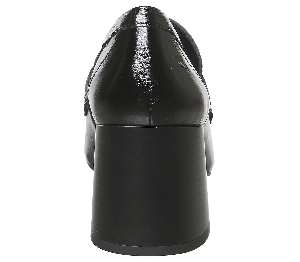 OFFICEMatilda- Block Heel LoaferBlack Croc Leather