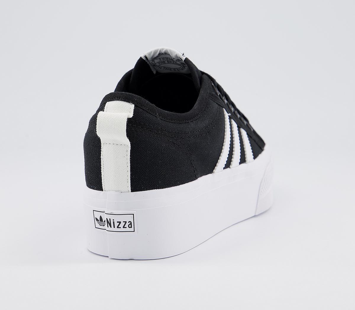 adidasNizza Platform TrainersBlack White