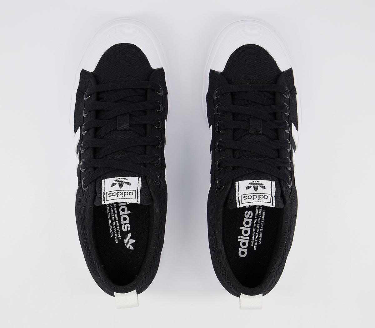 adidasNizza Platform TrainersBlack White