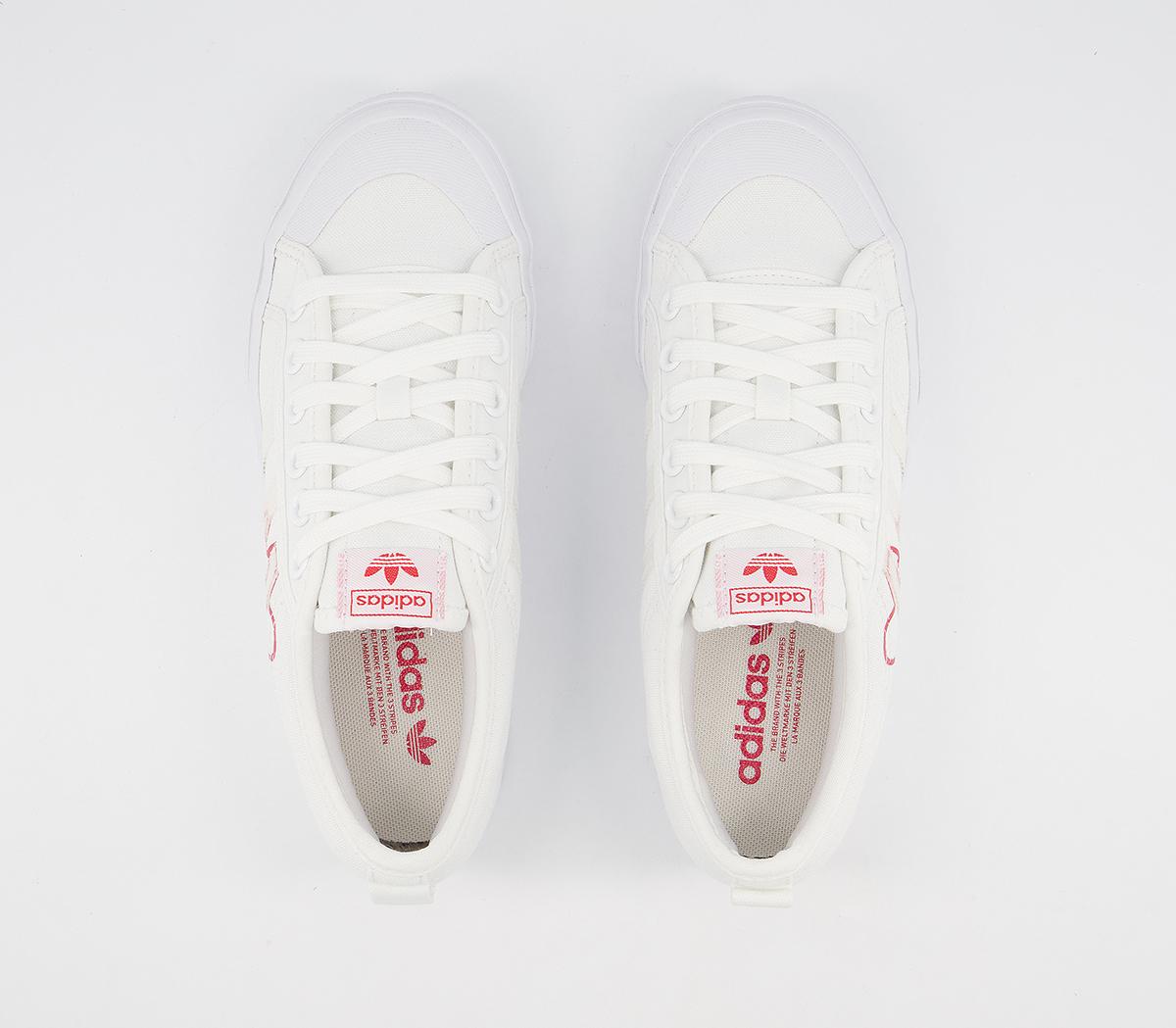 adidasNizza Platform TrainersWhite Red Gum