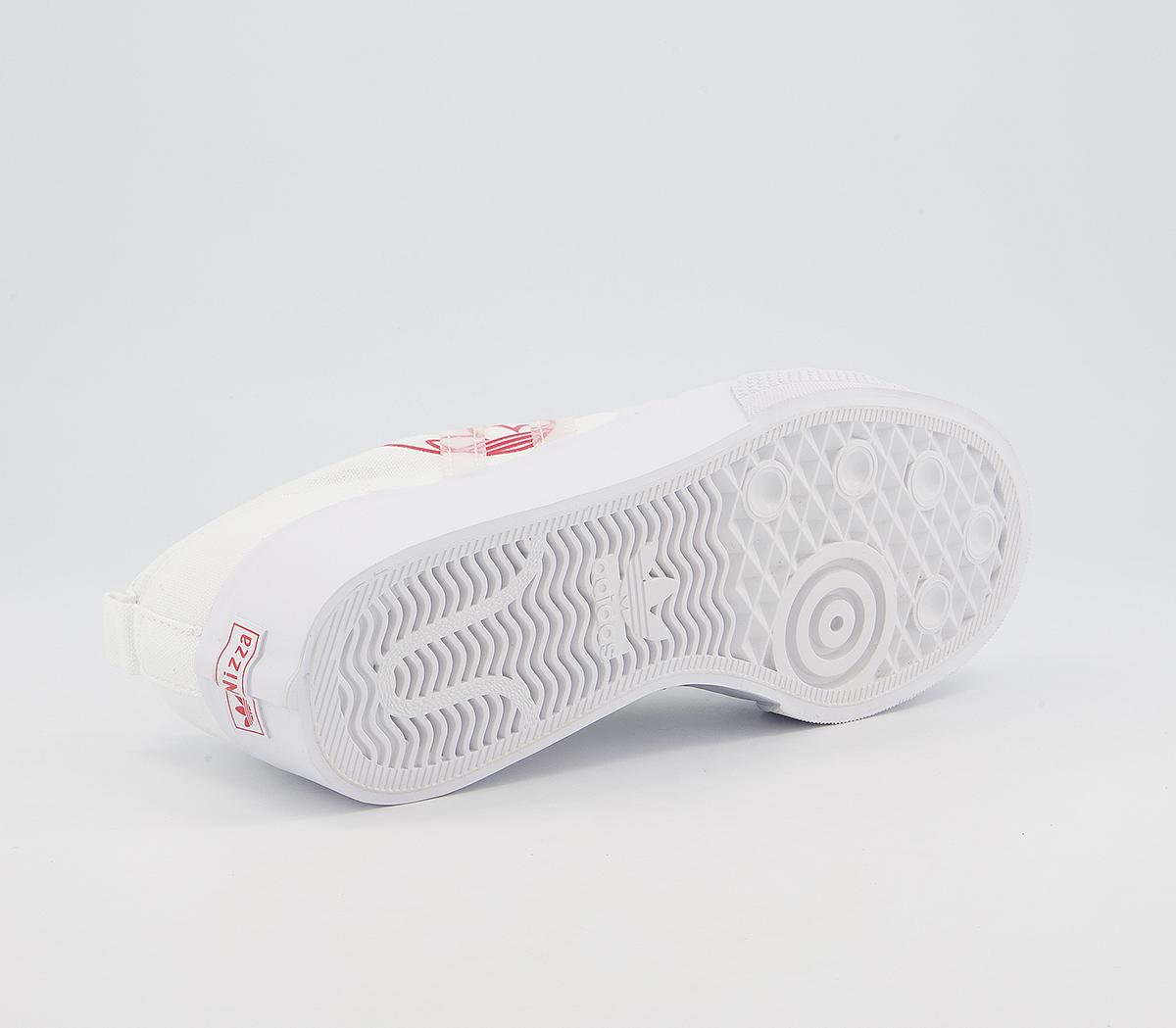 adidasNizza Platform TrainersWhite Red Gum