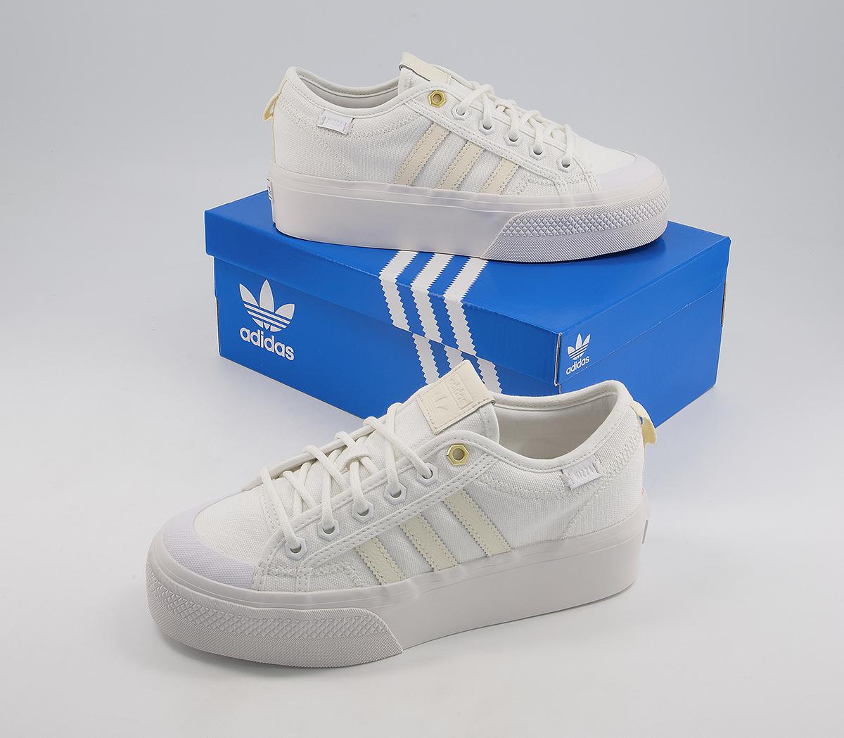 adidas Nizza Platform Trainers adidas Nizza Platform Trainers White Crystal White Cream Tint