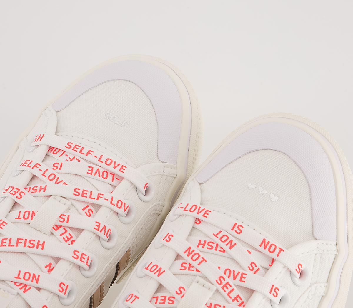 adidas Nizza Platform Trainers adidas Nizza Platform Trainers White Halo Blush Vivid Red
