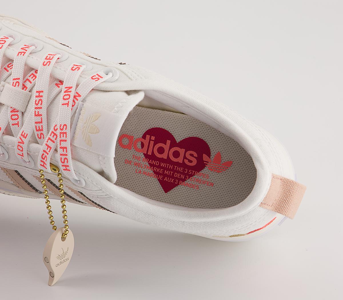 adidas Nizza Platform Trainers adidas Nizza Platform Trainers White Halo Blush Vivid Red