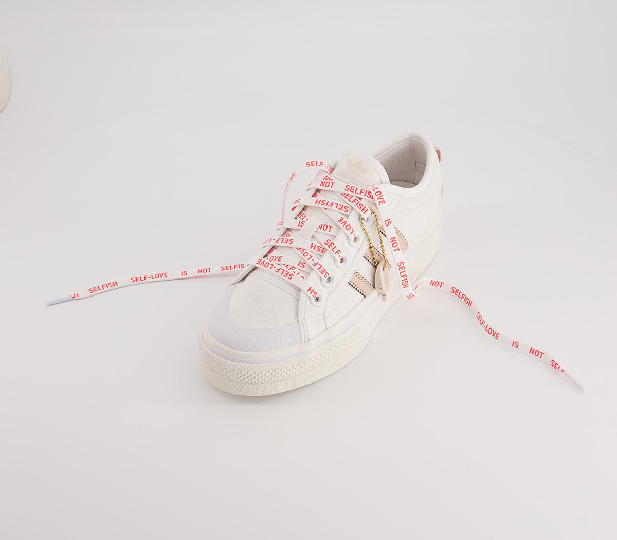 adidas Nizza Platform Trainers adidas Nizza Platform Trainers White Halo Blush Vivid Red
