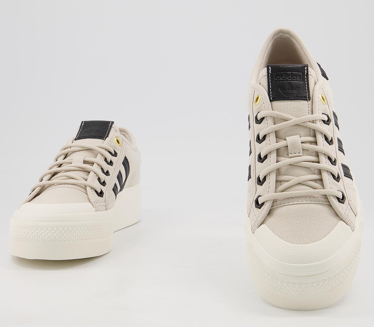 adidasNizza Platform TrainersClear Brown Off White Black